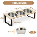 Support incliné à 15° avec 3 gamelles en inox pour chat – photo 6