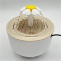 1.2 L cat water fountain with filter – white wood-effect model