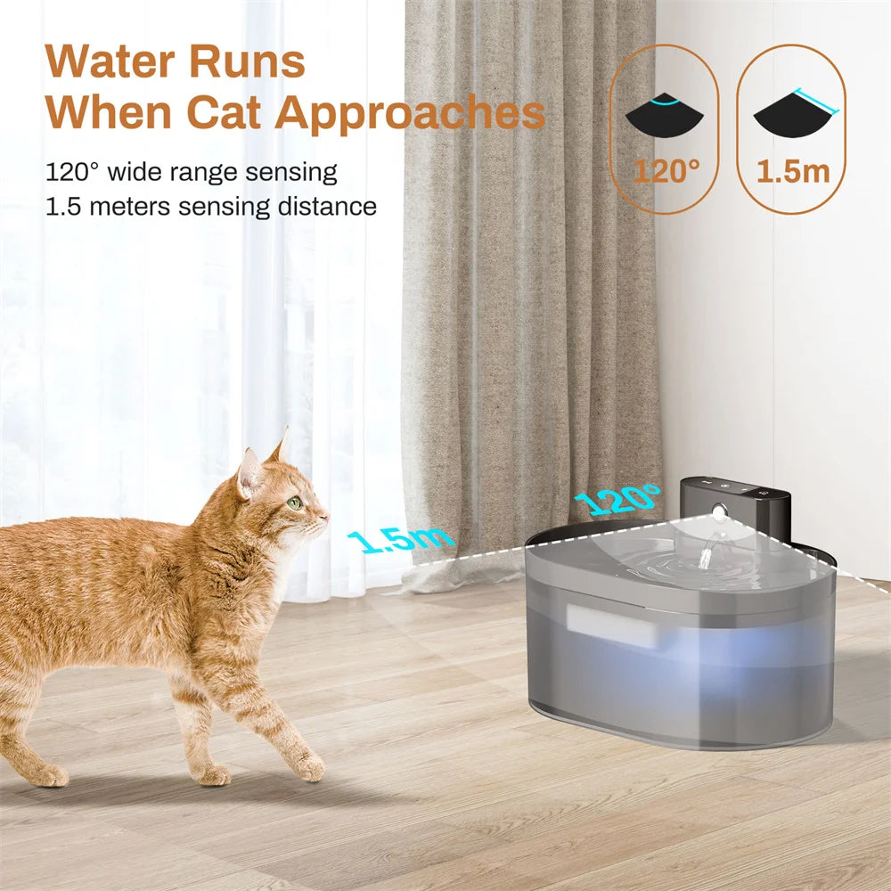 Leiser Katzentrinkbrunnen 2,2 L mit Sensor – Foto 2