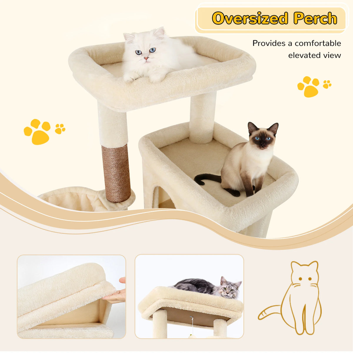 Velké škrabadlo 200 cm pro velké kočky – fotka 3