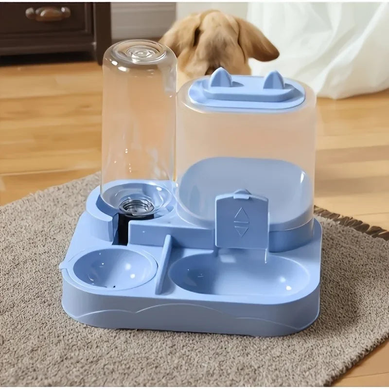2-in-1-Futter- und Wasserspender für Katzen – Farbe Blau