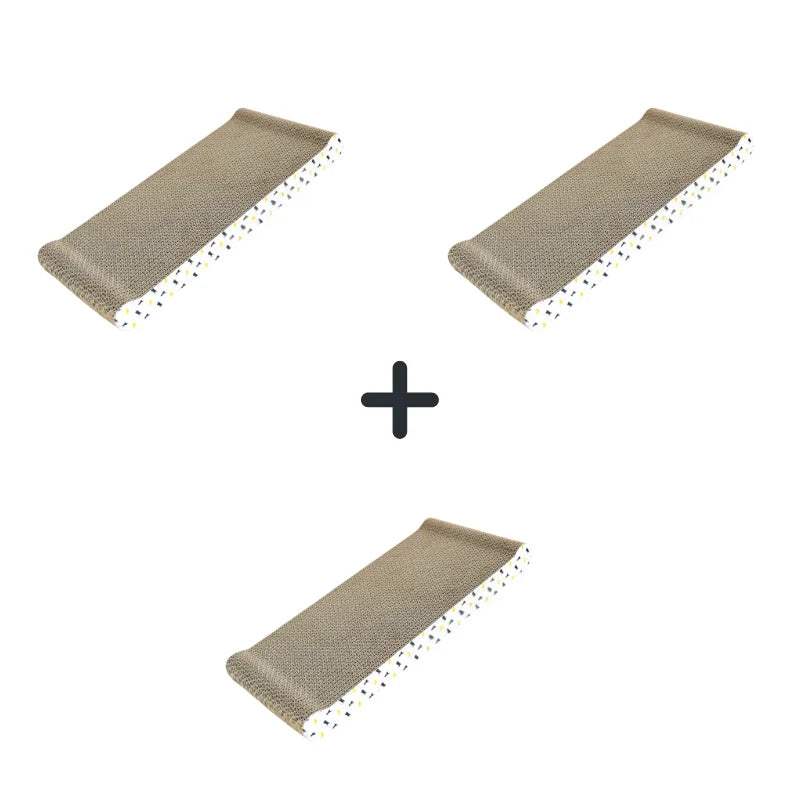 Kratzbrett aus Wellpappe für Katzen – Sofaform, 3er-Set