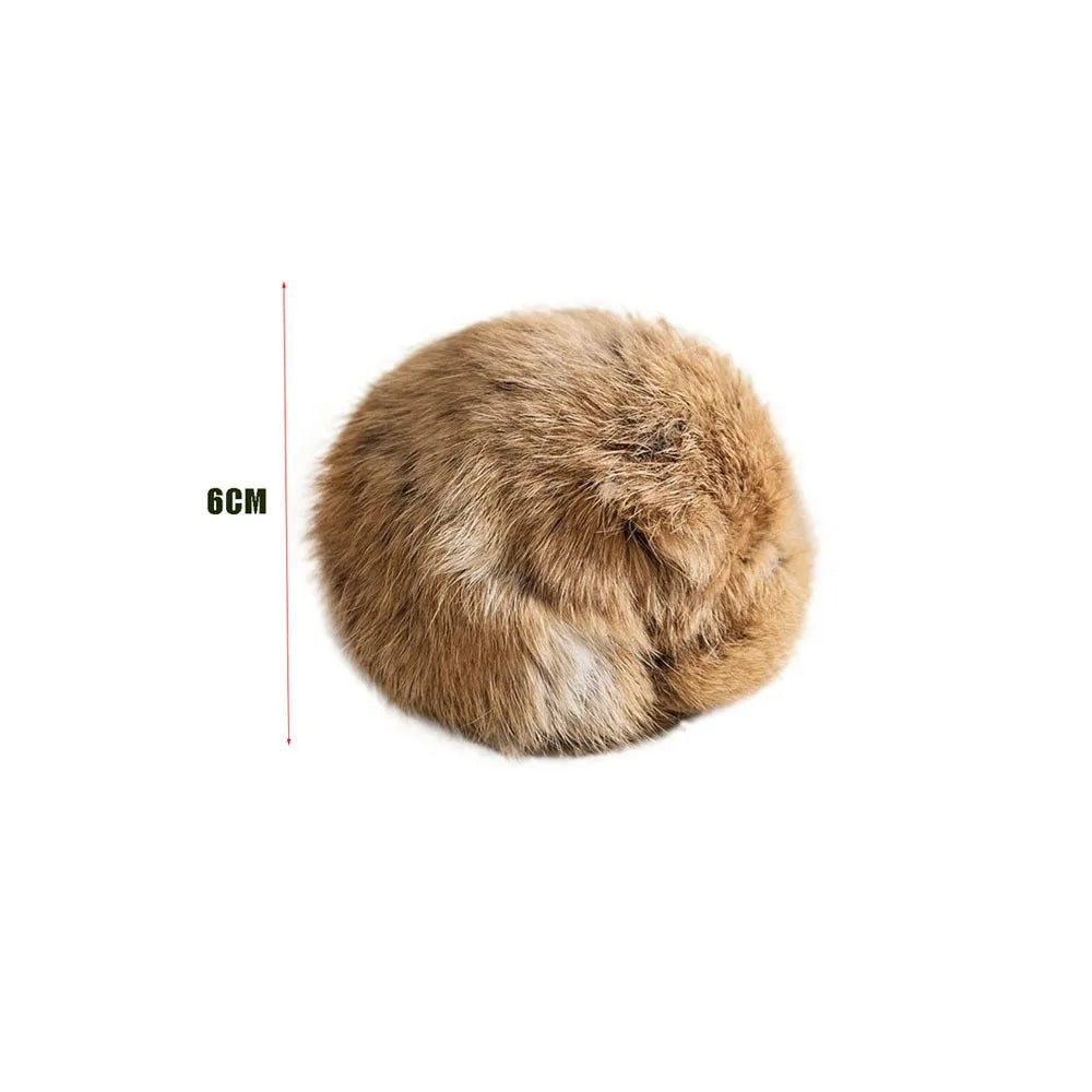 Měkký míček z umělé kožešiny pro kočky – velikost 6 cm